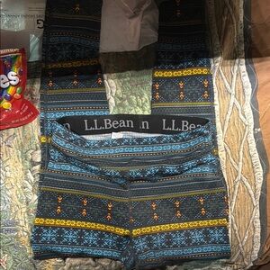 L.L. Bean Black and Blue Bike Shorts